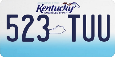 KY license plate 523TUU