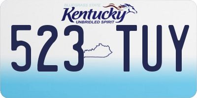 KY license plate 523TUY
