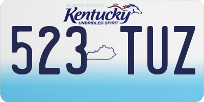 KY license plate 523TUZ
