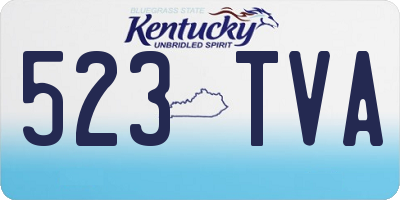 KY license plate 523TVA