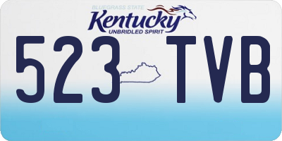 KY license plate 523TVB