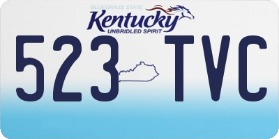 KY license plate 523TVC