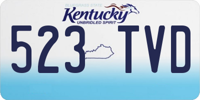 KY license plate 523TVD