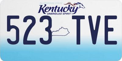 KY license plate 523TVE