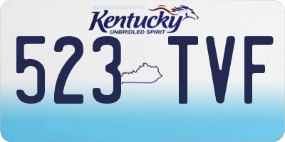 KY license plate 523TVF