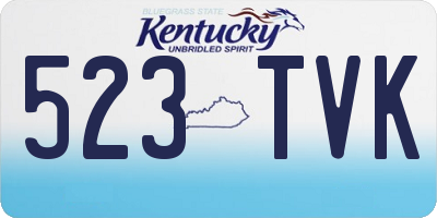 KY license plate 523TVK