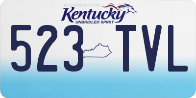 KY license plate 523TVL