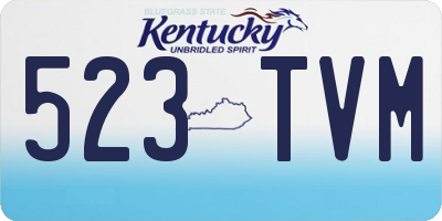 KY license plate 523TVM