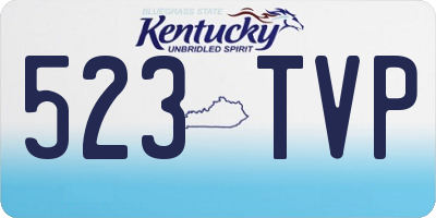 KY license plate 523TVP