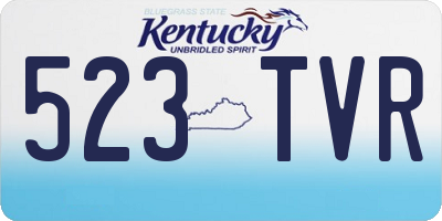 KY license plate 523TVR
