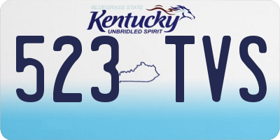 KY license plate 523TVS
