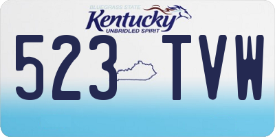 KY license plate 523TVW