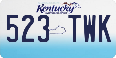 KY license plate 523TWK