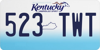 KY license plate 523TWT