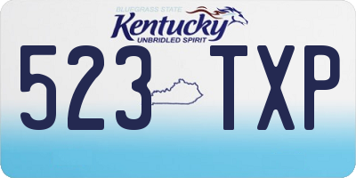 KY license plate 523TXP