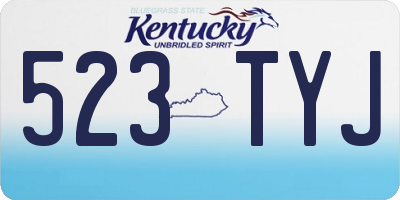 KY license plate 523TYJ