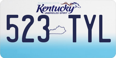KY license plate 523TYL