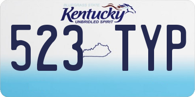 KY license plate 523TYP