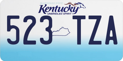 KY license plate 523TZA