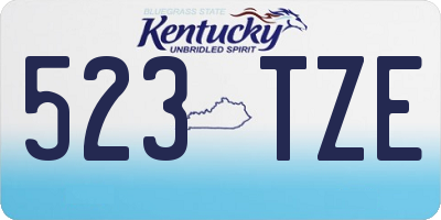 KY license plate 523TZE