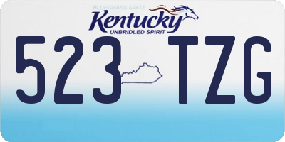 KY license plate 523TZG