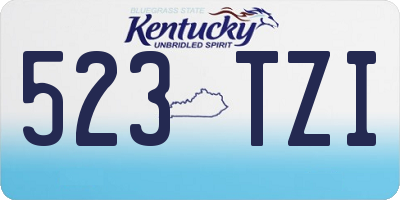 KY license plate 523TZI