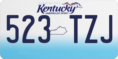 KY license plate 523TZJ