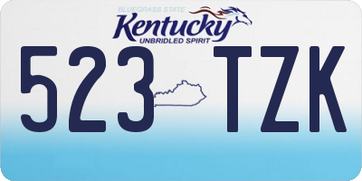 KY license plate 523TZK