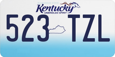 KY license plate 523TZL