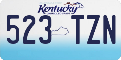 KY license plate 523TZN