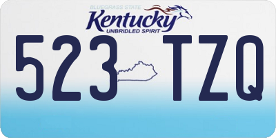 KY license plate 523TZQ