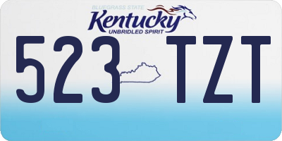 KY license plate 523TZT