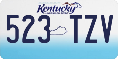 KY license plate 523TZV