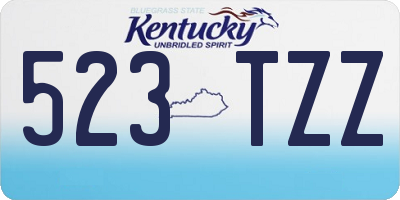 KY license plate 523TZZ