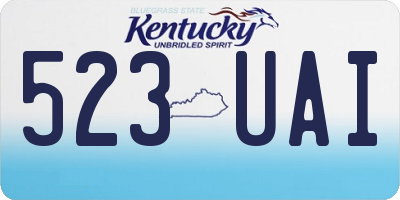 KY license plate 523UAI