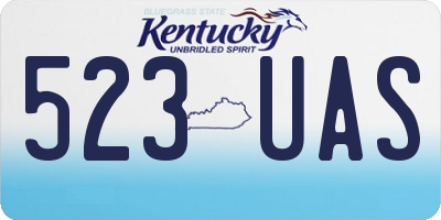 KY license plate 523UAS