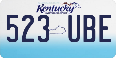 KY license plate 523UBE