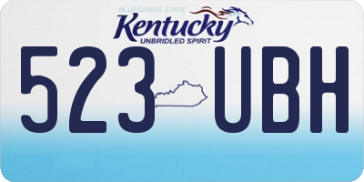 KY license plate 523UBH