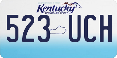 KY license plate 523UCH