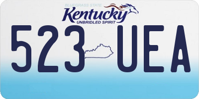 KY license plate 523UEA
