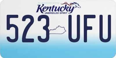 KY license plate 523UFU