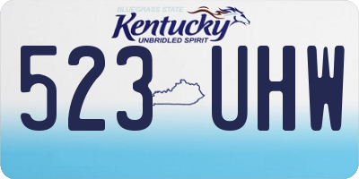 KY license plate 523UHW