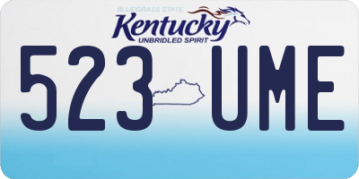 KY license plate 523UME