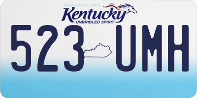 KY license plate 523UMH