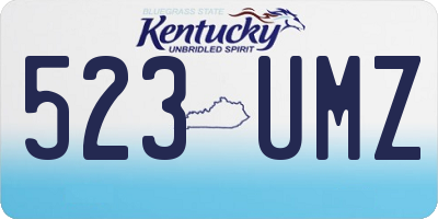 KY license plate 523UMZ