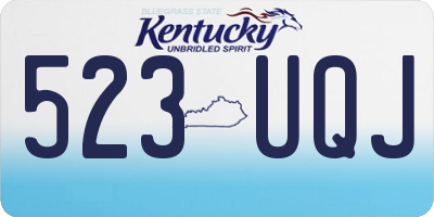 KY license plate 523UQJ
