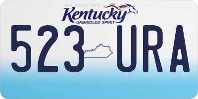 KY license plate 523URA