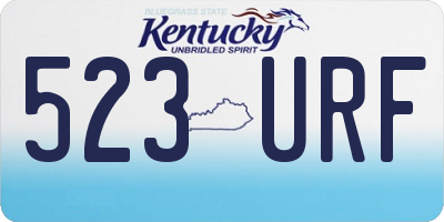 KY license plate 523URF