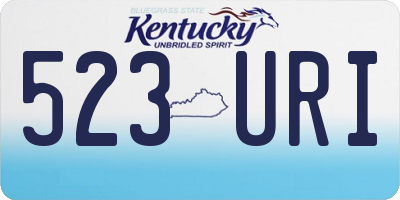 KY license plate 523URI
