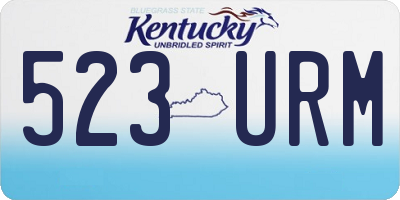 KY license plate 523URM